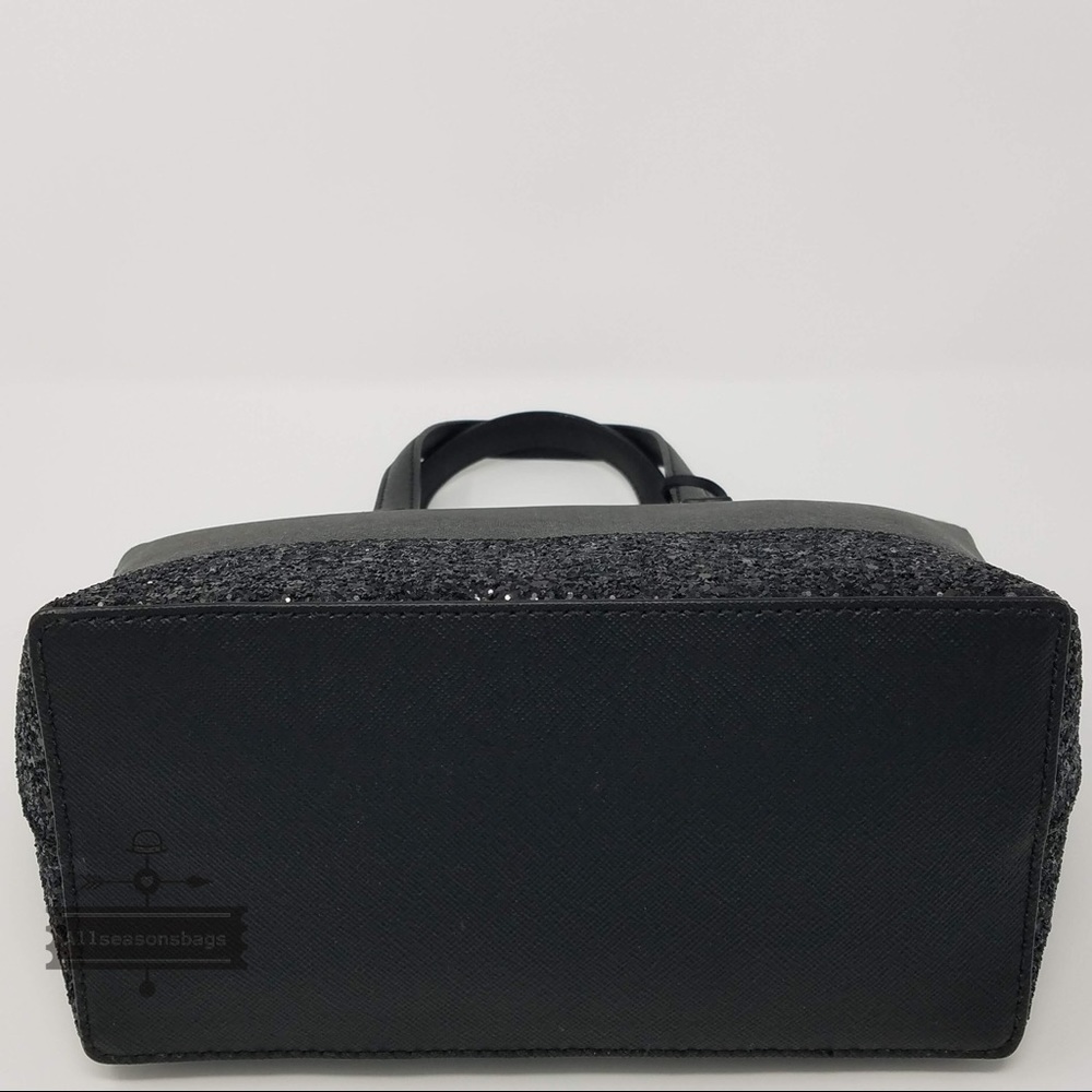 Kate spade Ina Greta Court black satchel glitter - Picture 6 of 8